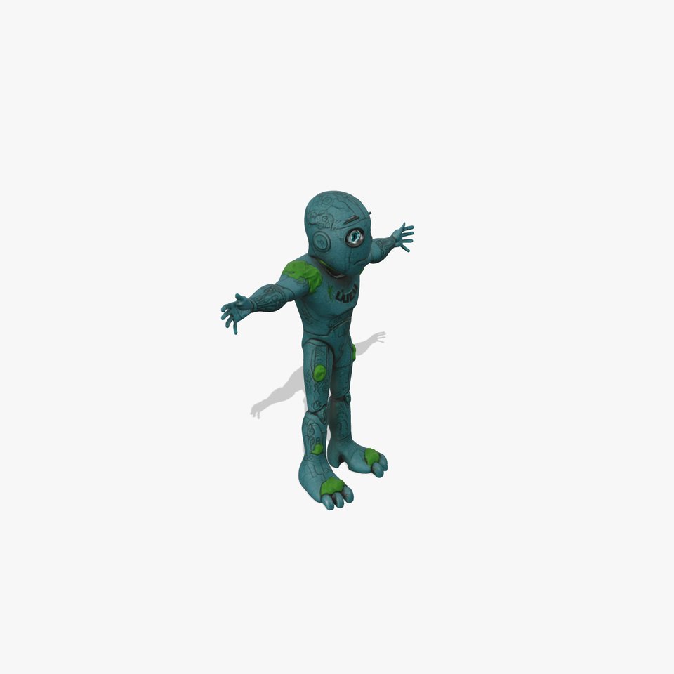 Mossy Stone Robot model pack